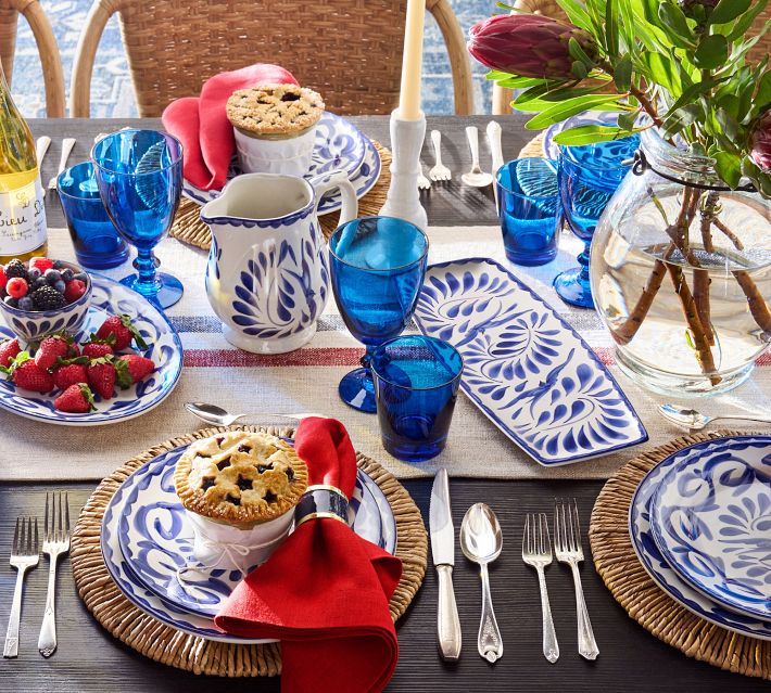 Puebla 16 Piece Dinnerware Set Pottery Barn