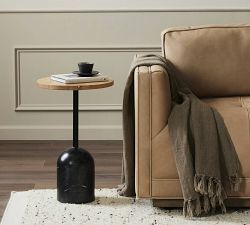 Roman Round Marble Accent Table