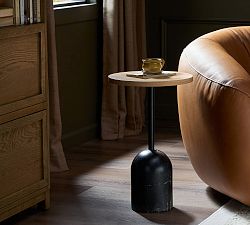 Roman Round Marble Accent Table