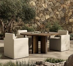 Robertson Teak Round Outdoor Dining Table (96&quot;)
