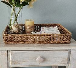 Tava Braided Rattan Rectangular Tray