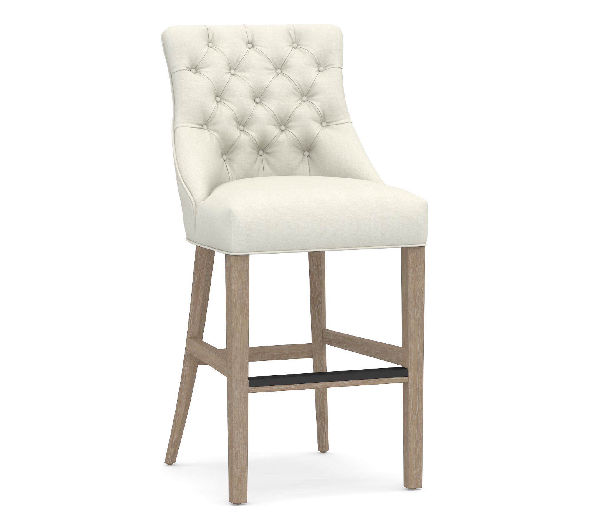 Pottery Barn Hayes Tufted Upholstered Stool - Thumbnail 5