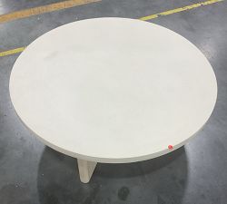 Open Box: Cayman FSC&#174; Eucalyptus Round Outdoor Nesting Coffee Table, 40&quot; Diam. - Biscotti/White Concrete Top