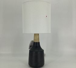Open Box: Cowan Petite Ceramic Wood Table Lamp