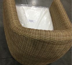 Open Box: Gideon All-Weather Wicker Swivel Outdoor Lounge Chair Only, Individual - Honey