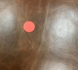 Open Box: James Roll Arm Leather Manual Recliner - Statesville Leather , Molasses