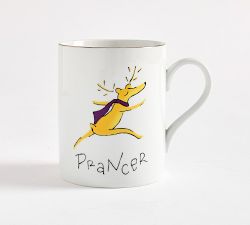 Vintage Reindeer Mugs - Mixed Set of 8