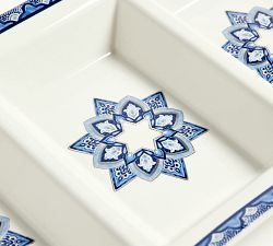 Hanukkah Medallion Stoneware Multi-Condiment Server