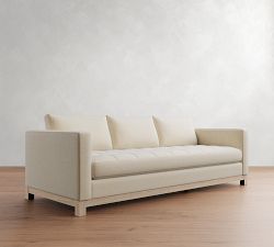 Jake Tufted Seadrift Wood Base Sofa (63&quot;&ndash;96&quot;)
