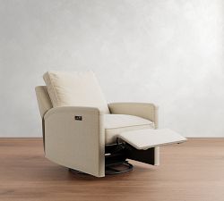 Tyler Square Arm Manual &amp; Power Swivel Glider Recliner