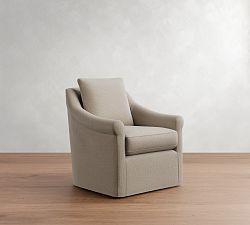 Ayden Roll Arm Slipcovered Swivel Glider