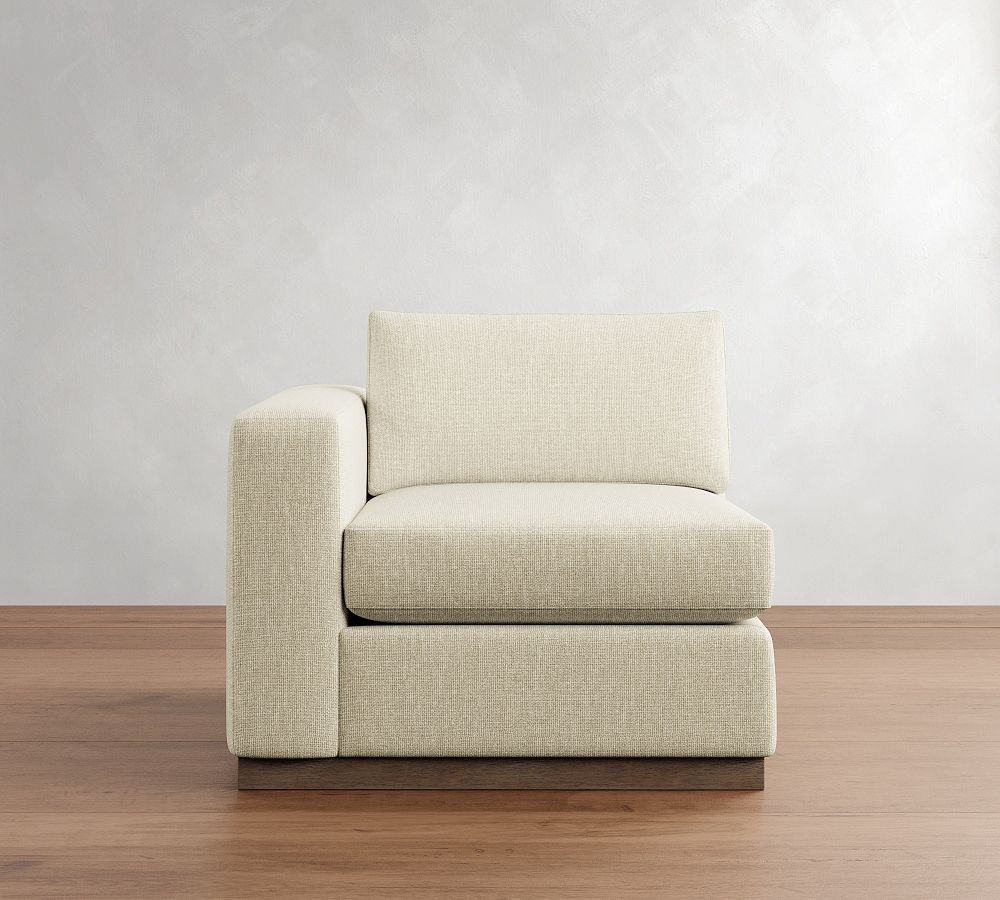 Build Your Own Carmel Slim Arm Wood Base Sectional
