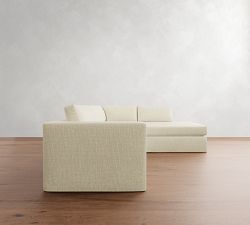 Carmel Wide Arm Slipcovered Return Bumper Sectional (113&quot;&ndash;125&quot;)