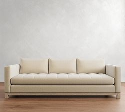 Jake Tufted Seadrift Wood Base Sofa (63&quot;&ndash;96&quot;)