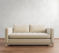 Jake Tufted Seadrift Wood Base Sofa (63&quot;&ndash;96&quot;)