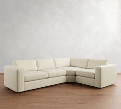 Carmel Wide Arm 3-Piece Wedge Sectional (120&quot;&ndash;129&quot;)
