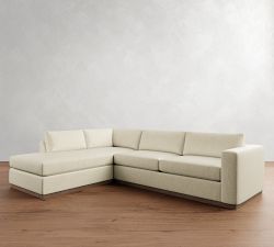Carmel Wide Arm Wood Base Return Bumper Sectional (113&quot;&ndash;125&quot;)