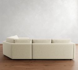 Carmel Slim Arm 3-Piece Wedge Sectional (120&quot;&ndash;126&quot;)