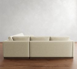 Carmel Slim Arm Wood Base 3-Piece L-Shaped Sectional (110&quot;)