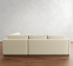 Carmel Slim Arm Wood Base 3-Piece Sectional (110&quot;)