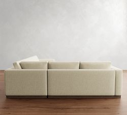 Carmel Wide Arm Wood Base 3-Piece L-Shaped Sectional (113")