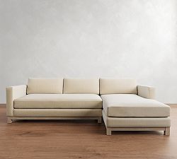 Jake Seadrift Wood Base Chaise Sectional (110&quot;&ndash;120&quot;)