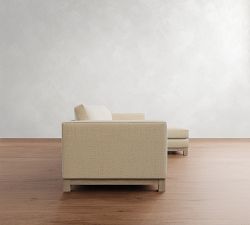 Jake Seadrift Wood Base Chaise Sectional (110&quot;&ndash;120&quot;)