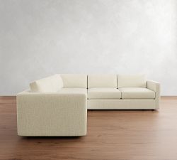 Carmel Slim Arm 3-Piece L-Shaped Sectional (110&quot;)