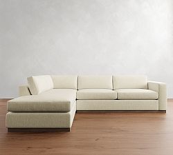 Carmel Wide Arm Wood Base Return Bumper Sectional (113&quot;&ndash;125&quot;)