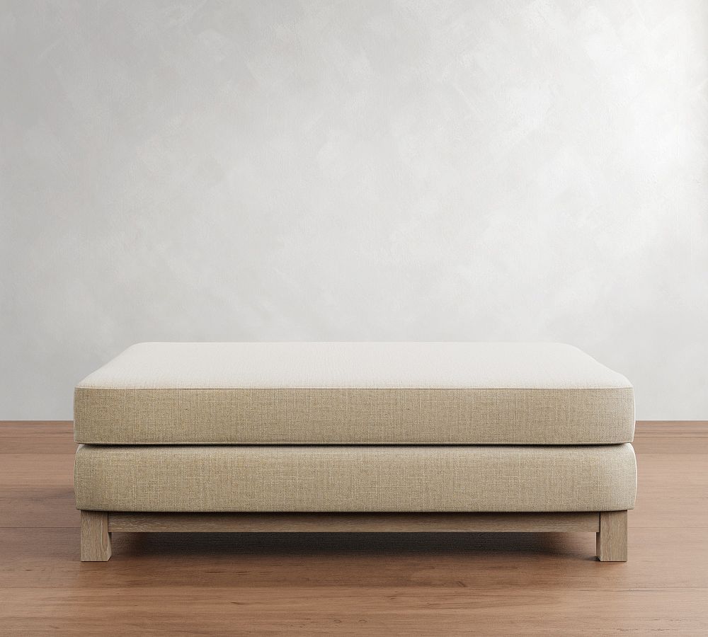Jake Seadrift Wood Base Sectional Ottoman