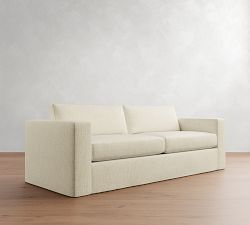 Carmel Wide Arm Slipcovered Sofa (62&quot;&ndash;122&quot;)