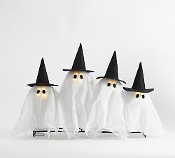 Open Box: Lit Ghosts Centerpiece - White