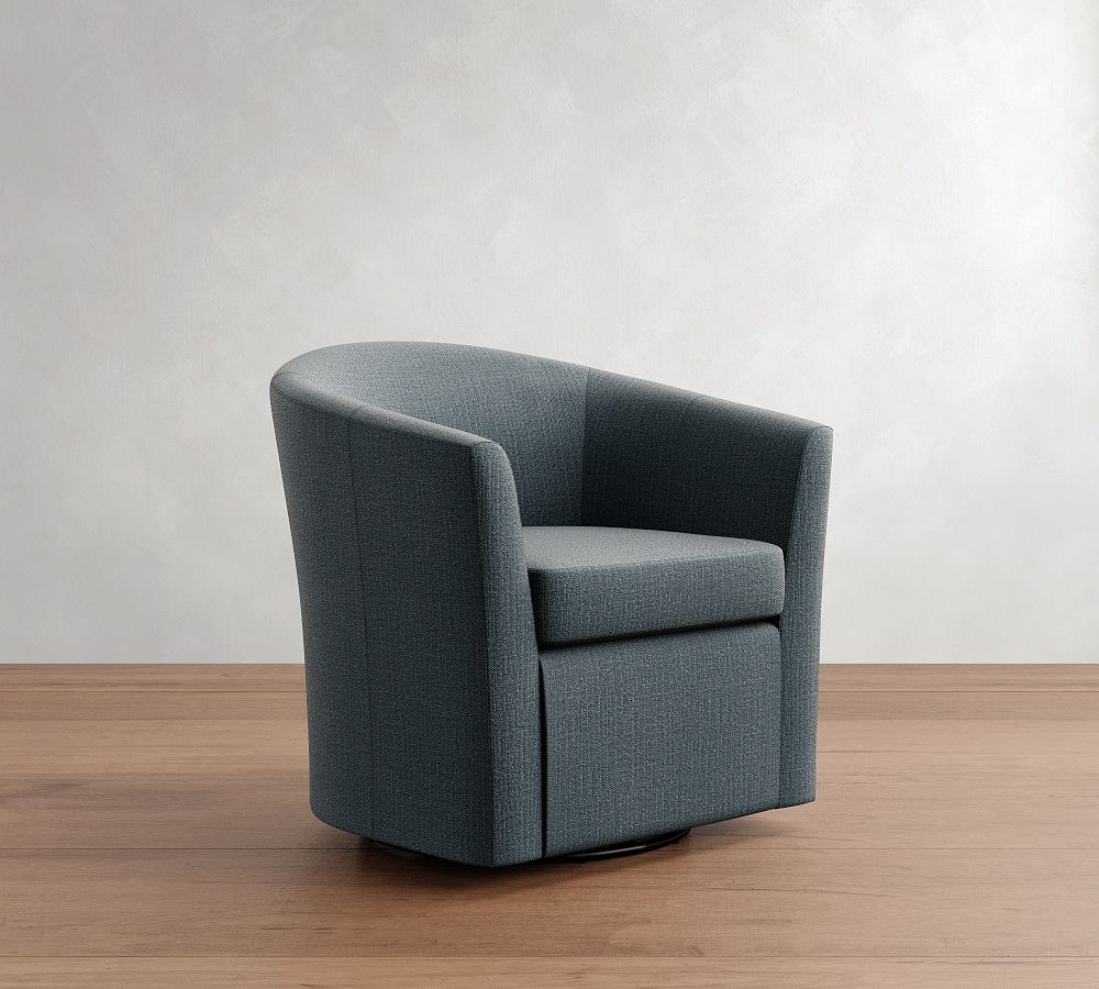 Open Box: Hyde Swivel Chair, Performance Casual Chenille Slate