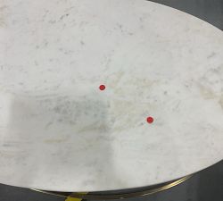 Open Box: Delaney Oval Marble Coffee Table (50&quot;) - Antique Brass
