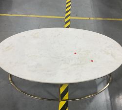 Open Box: Delaney Oval Marble Coffee Table (50&quot;) - Antique Brass
