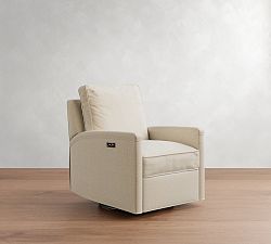 Tyler Square Arm Manual &amp; Power Swivel Glider Recliner