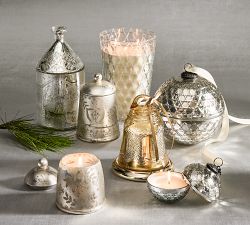 Etched Bell Candle - Balsam Fir Vetiver 