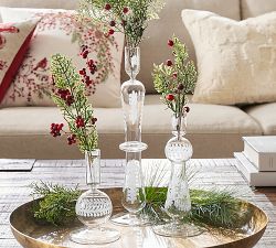Etched Glass Candle Holder