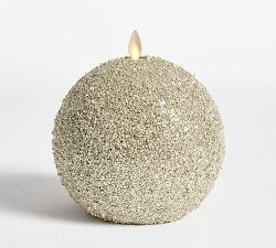 Premium Flickering Flameless Glitter Ornament Candle - Thumbnail 2
