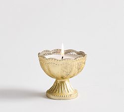 Fluted Mercury Candle - Laurel & Incense