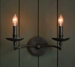 Lucca Iron Double Sconce (16&quot;)