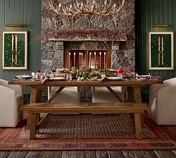 Reclaimed Parquet Dining Bench (72&quot;)