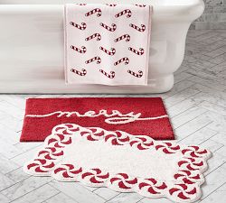 Candy Cane Bath Mat