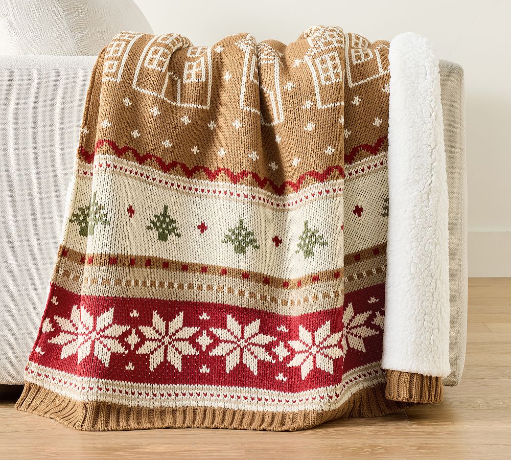 Gingerbread House Jacquard Fair Throw