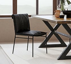 Eugina Leather Dining Chairs - Set of 2