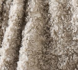 Curled Luxe Faux Fur Throw