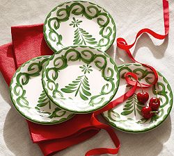 Puebla Porcelain Tree Appetizer Plates - Set of 4