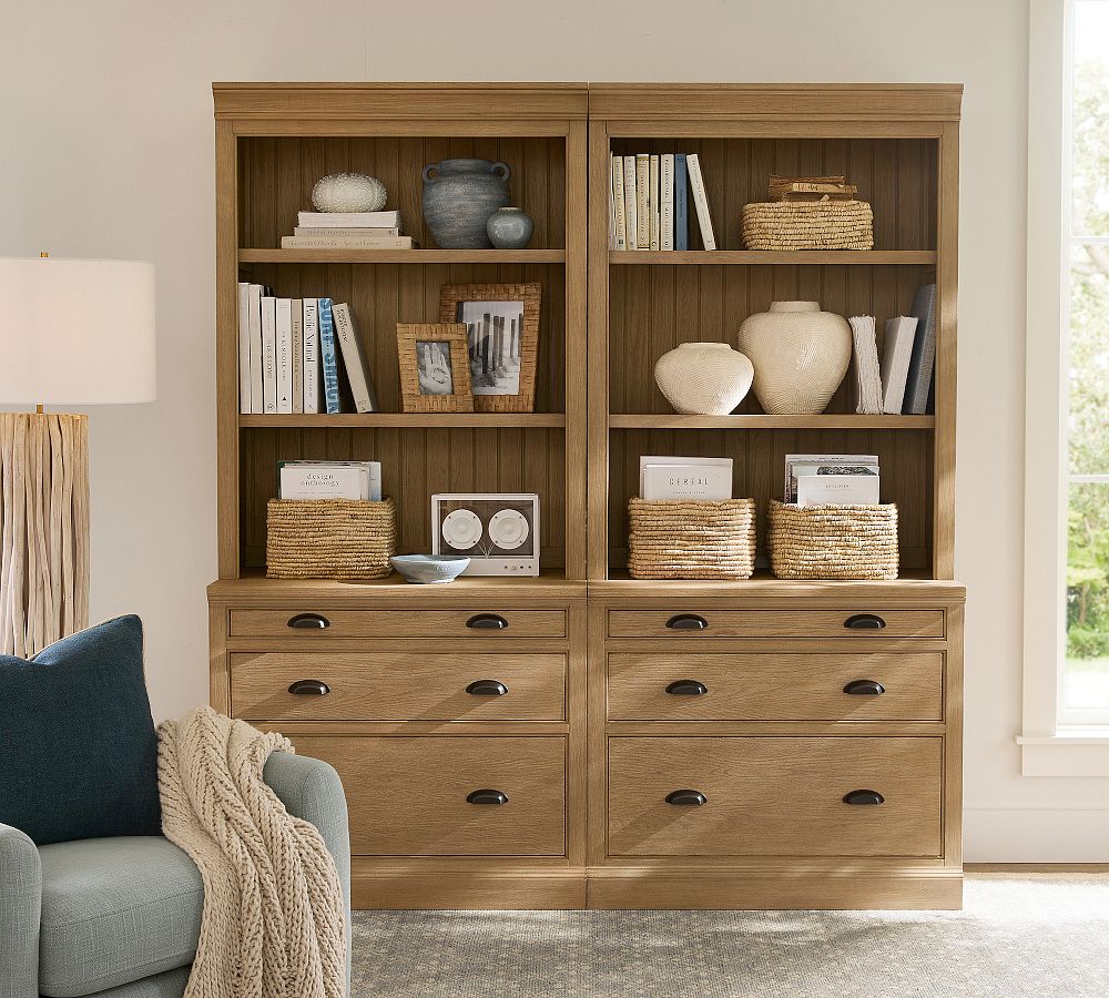 Aubrey Storage Shelf with 3-Drawer Cabinet (36&quot;-72&quot;)