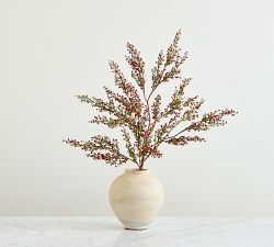 Faux Lit Cedar Berry Pine Branch