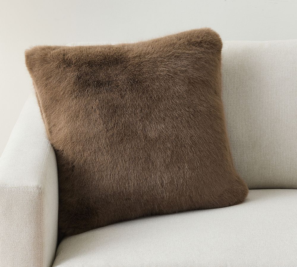 Faux Fur Mink Pillow Cover